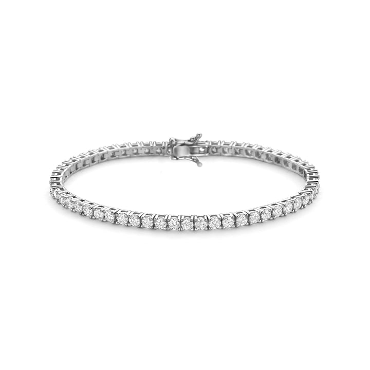 Zilveren tennisarmband zirkonia 3,3mm - 19cm