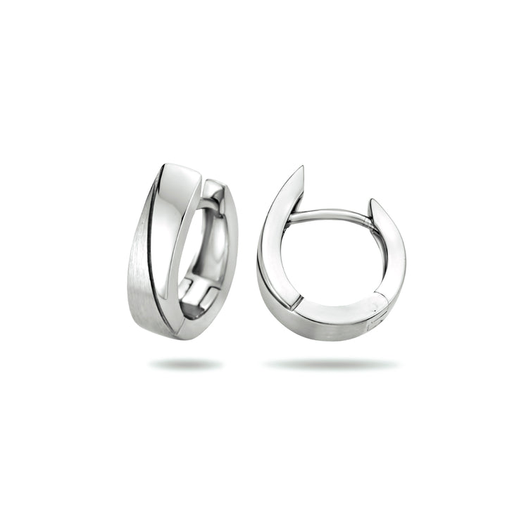 Zilveren klapoorringen | 15x4mm