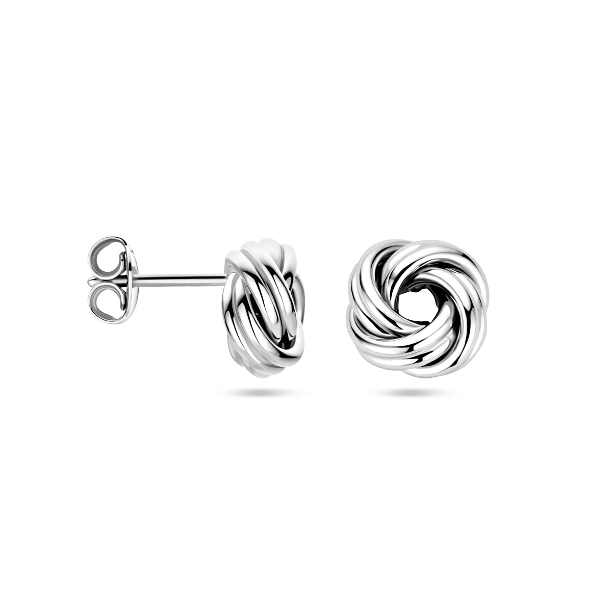 Zilveren oorknoppen knoop 9,5mm