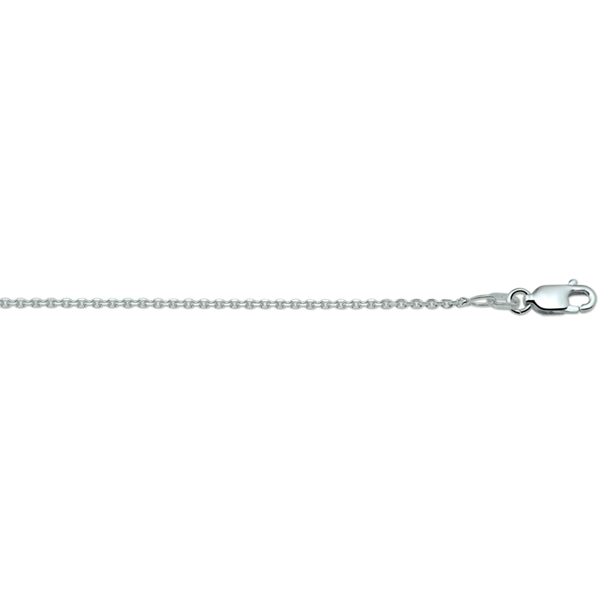 Zilveren lengtecollier - anker gediamanteerd 1,3mm