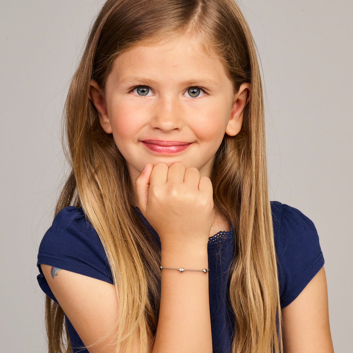 Zilveren armband hartjes 1.2mm | 13-14,5-16cm