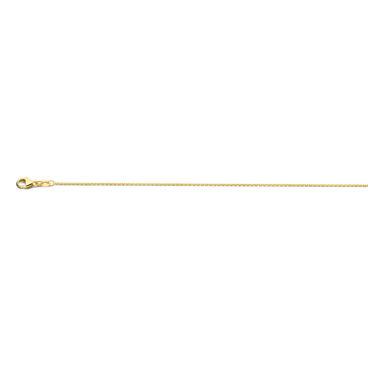 18krt geelgouden lengtecollier anker gediamanteerd 1.1mm | 41-43-45cm