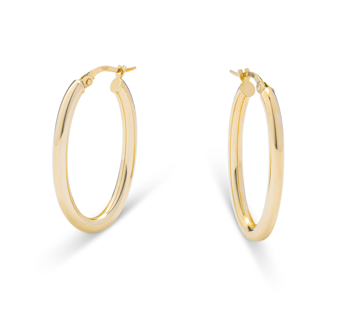 Monzario - 14krt geelgouden creolen 1411-O Geel | 18,5mm 3x32mm