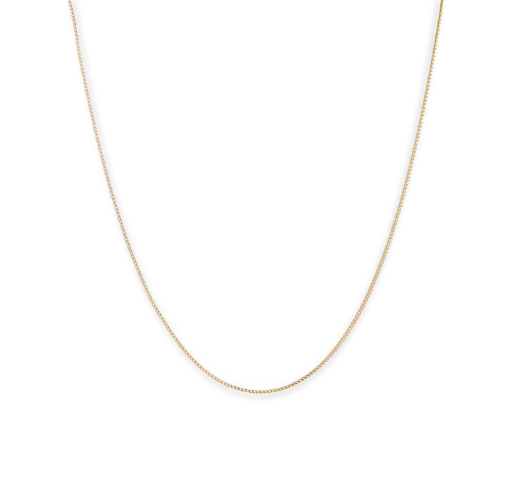 Monzario - 14krt geelgouden lengtecollier Palmier vierkant 45cm | 1.0mm