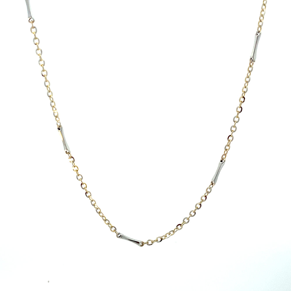 Monzario - 14krt bicolorgouden collier 1187-C | 45cm - 1.6mm