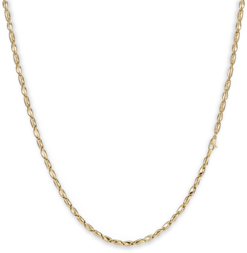 Monzario - 14krt geelgouden lengtecollier 3mm | 45cm
