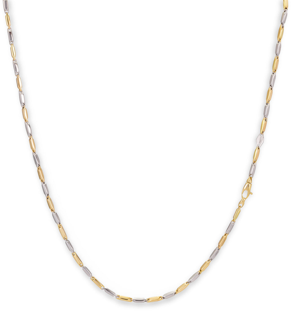 Monzario - 14krt bicolor gouden collier 2.2mm | 45cm