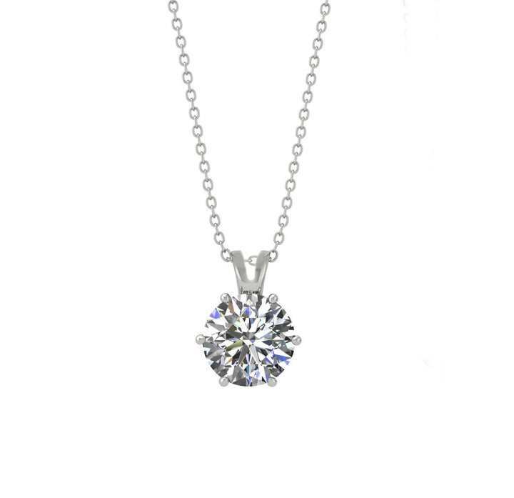 14krt witgouden hanger met 0,50ct LG diamant DVVS
