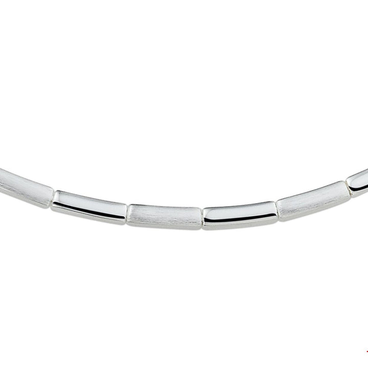 Zilveren collier poli/mat 3.5mm | 50cm