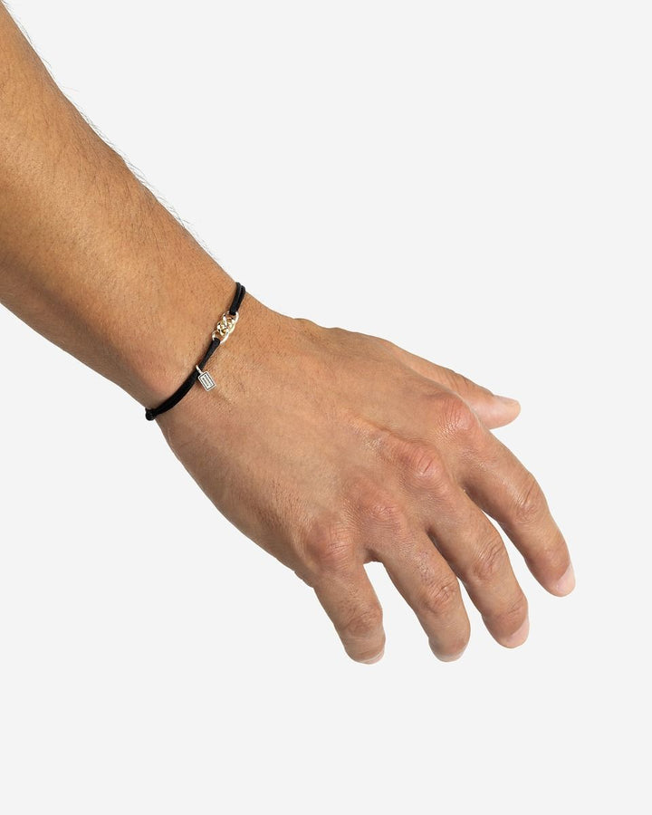BUDDHATOBUDDHA - Armband Nathalie bicolor koord zwart | M