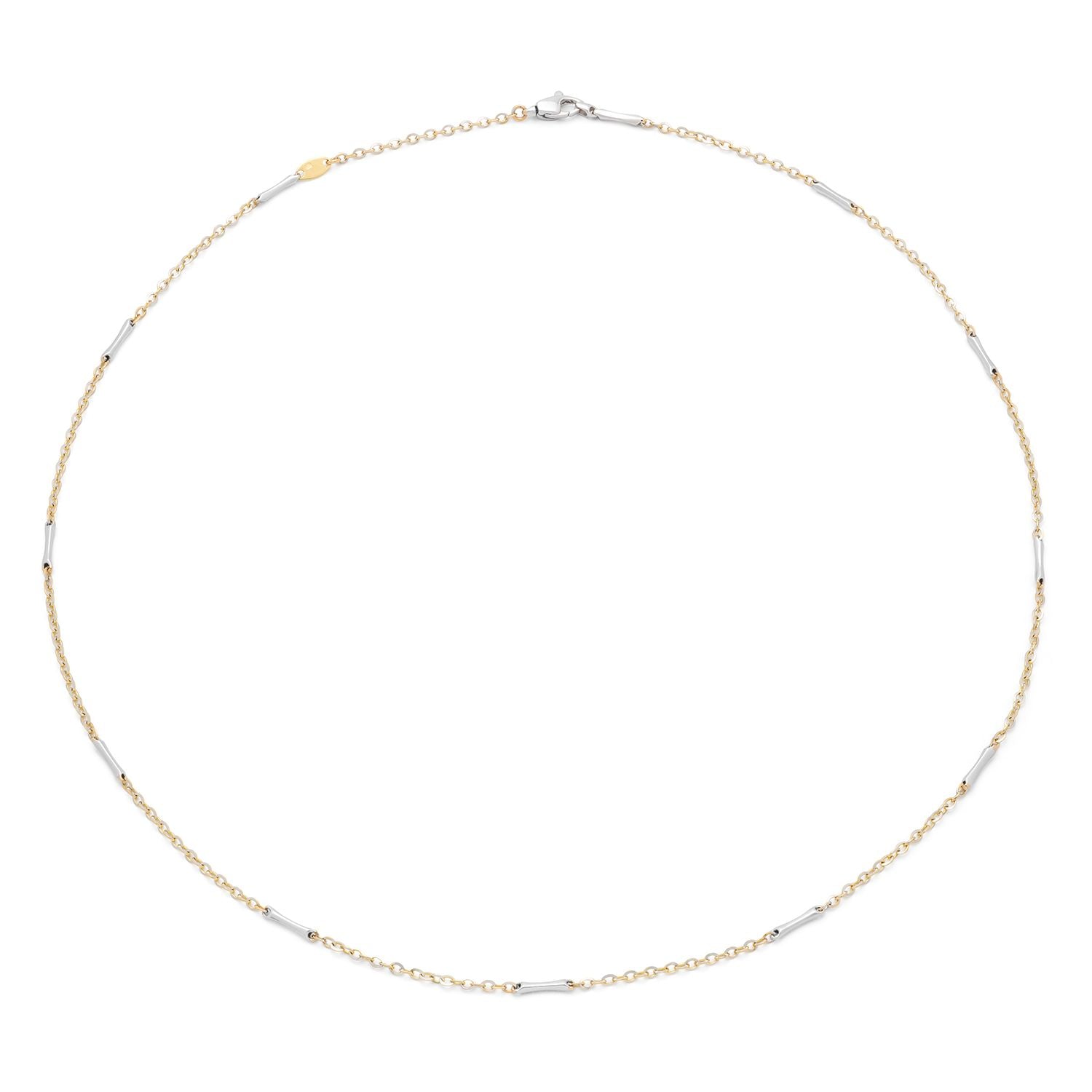 Monzario - 14krt bicolorgouden collier 1187-C | 45cm - 1.6mm