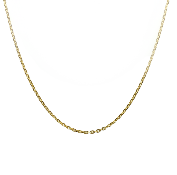 14krt geelgouden lengtecollier anker vierkant 1.4mm | 50cm