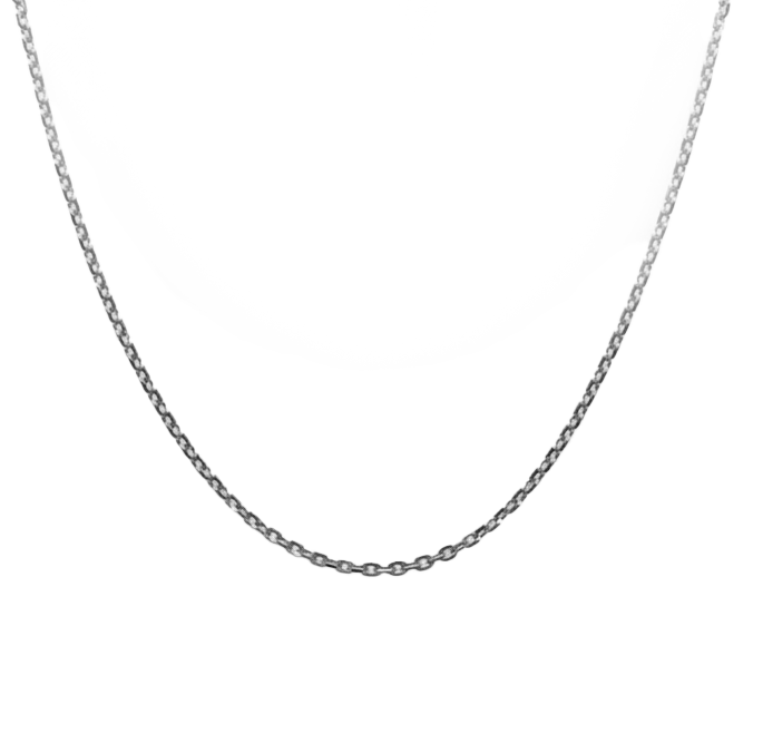 14krt witgouden lengtecollier anker 1.2mm | 45cm