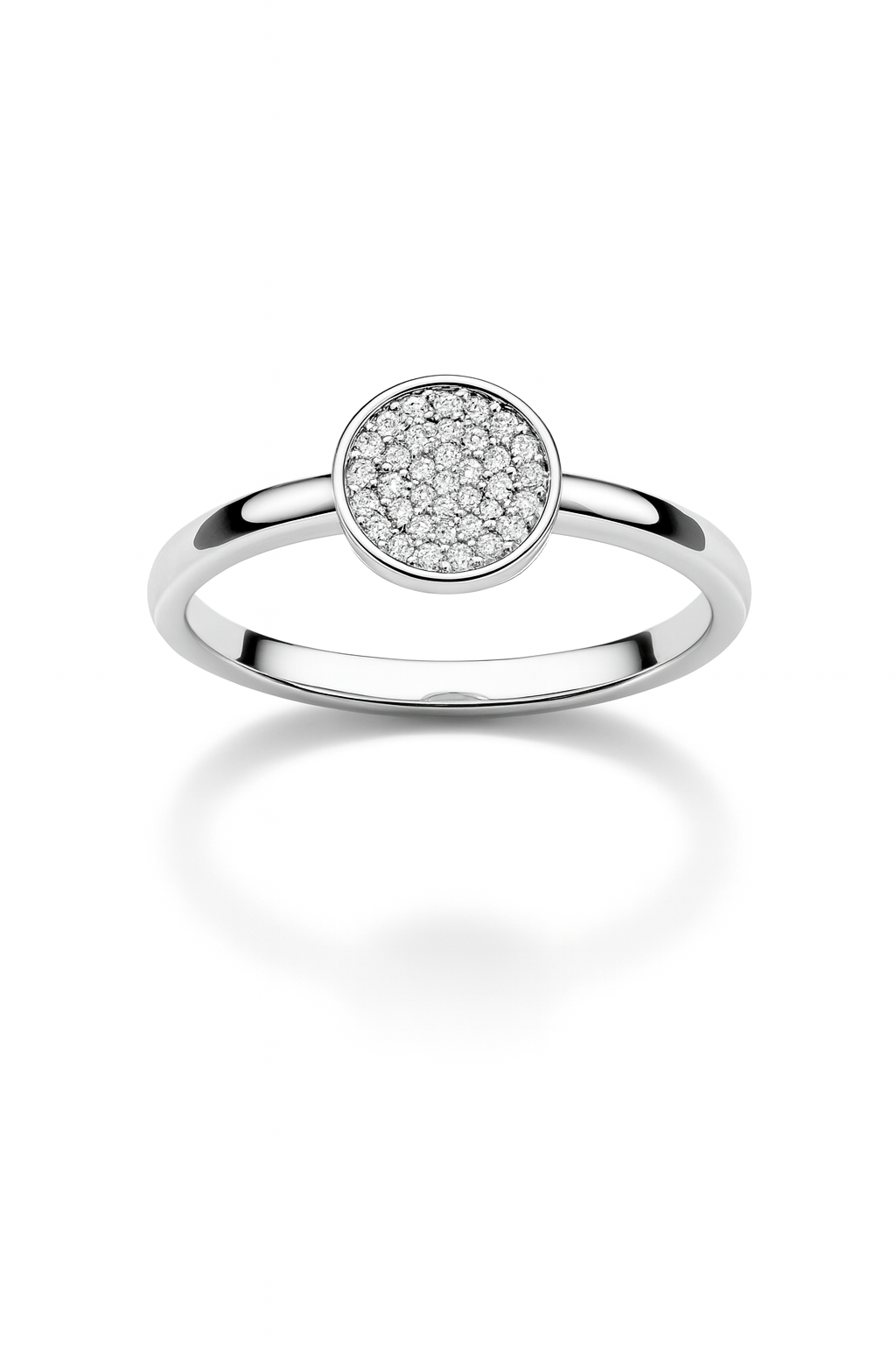 14krt witgouden ring met 24-0.12ct diamant HSI | 8mm