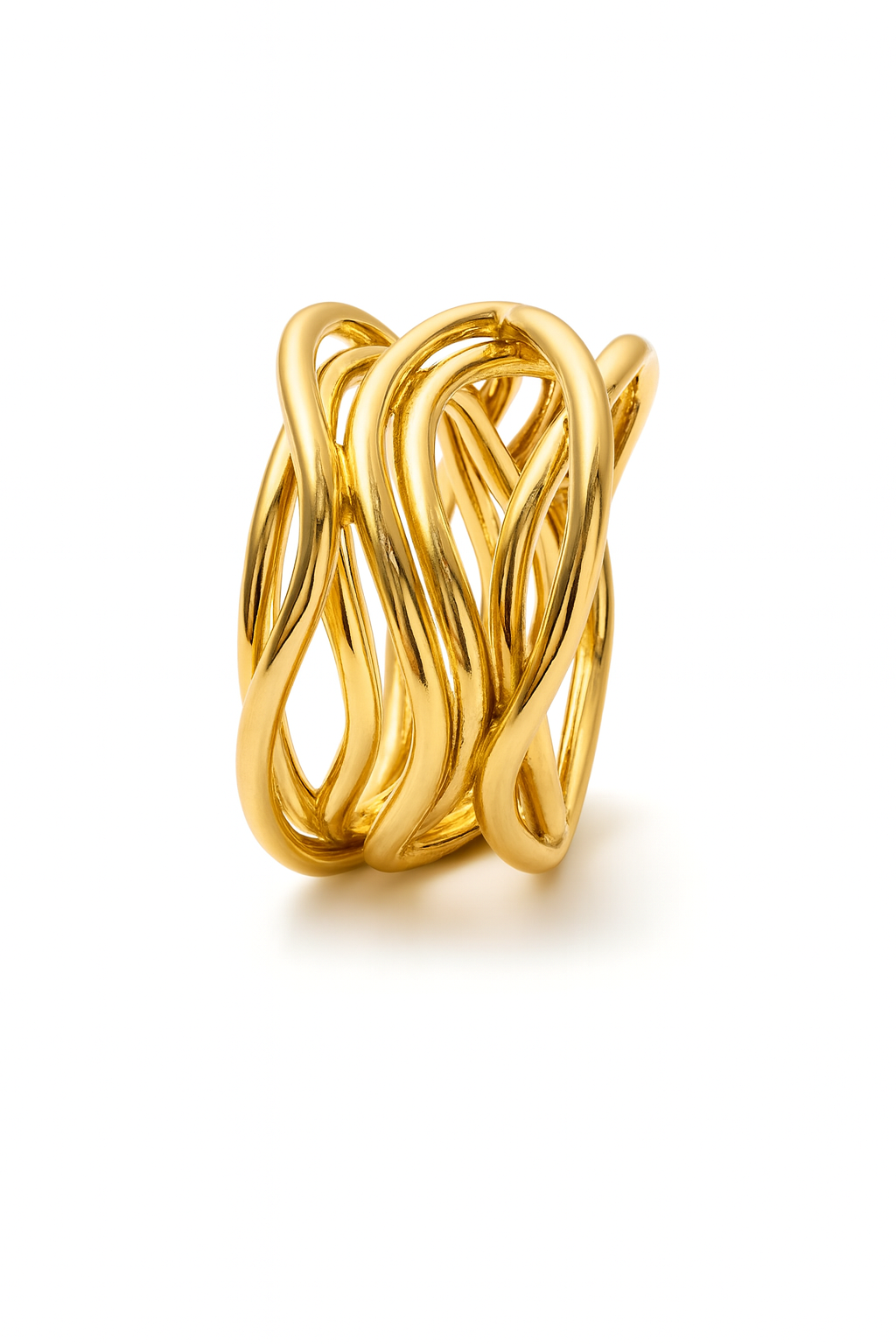 14krt geelgouden ring fantasie 11mm