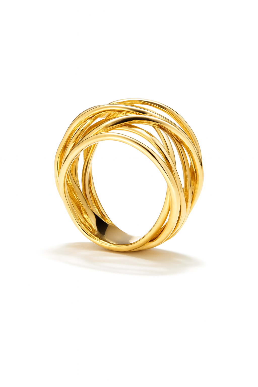 14krt geelgouden ring fantasie 11mm