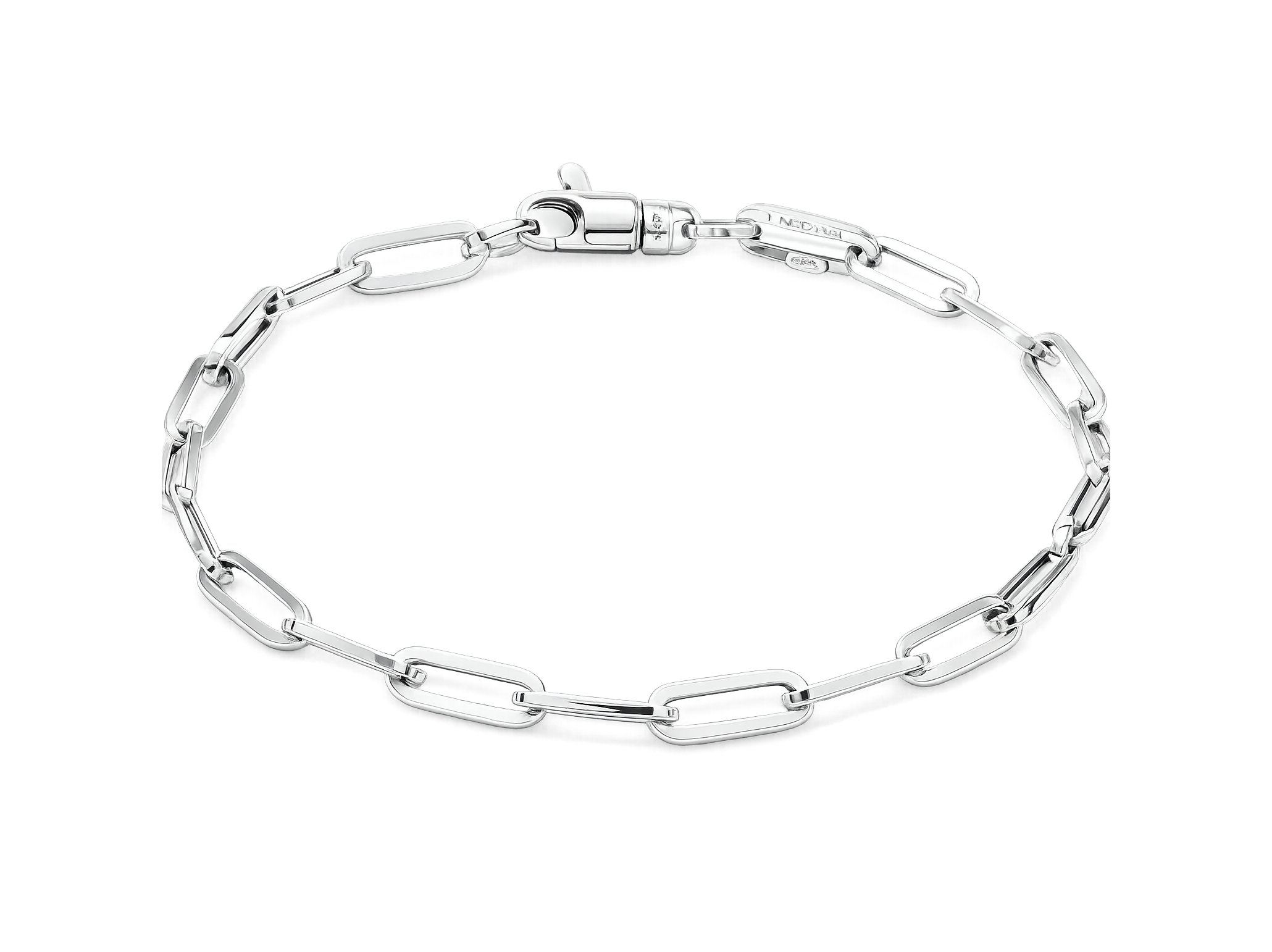 Monzario - 14krt witgouden armband CFE 4.0mm | 19cm