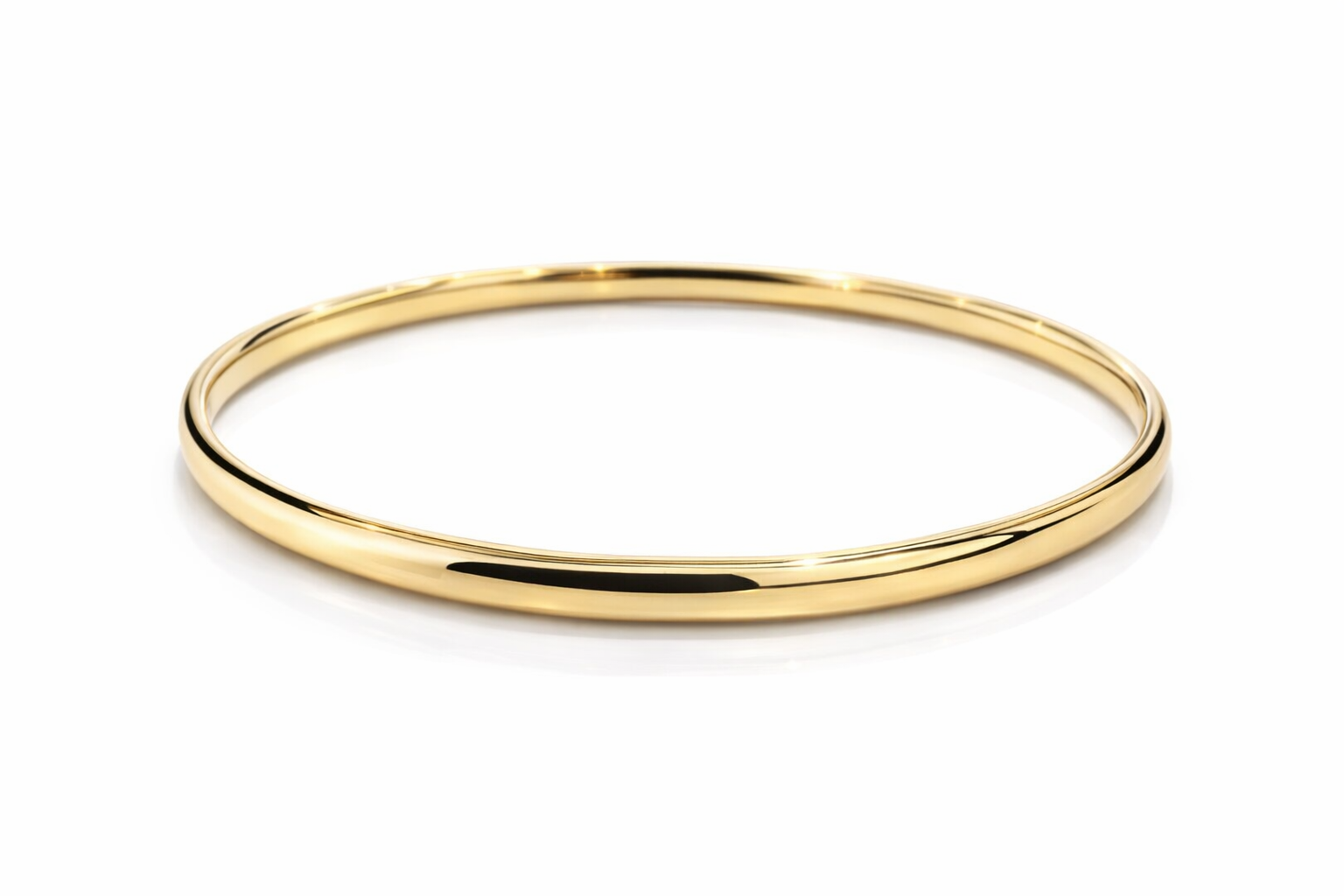 14krt geelgouden bangle | 64x4mm