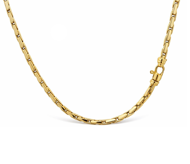 Monzario - 14krt geelgouden lengtecollier 3,0mm | 45cm