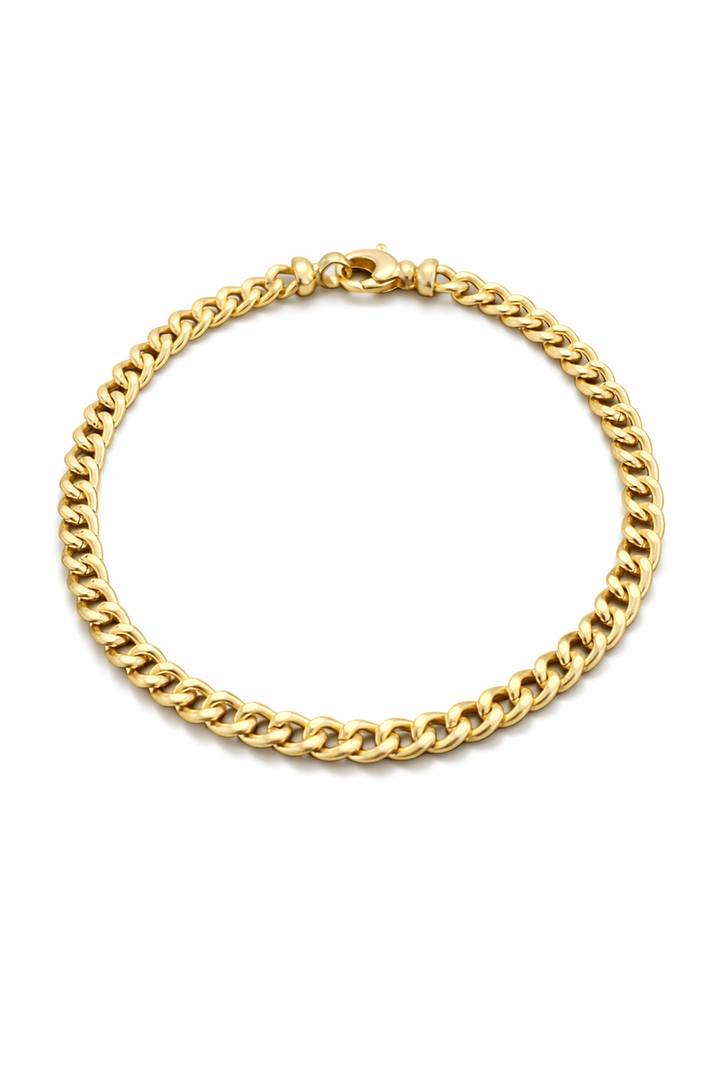 14krt geelgouden armband gourmette 5mm | 21cm