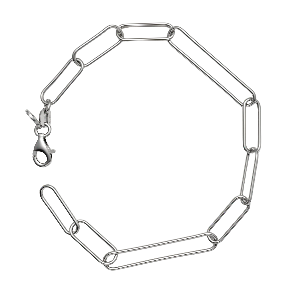 Zilveren armband paperclip 5,5mm | 19cm