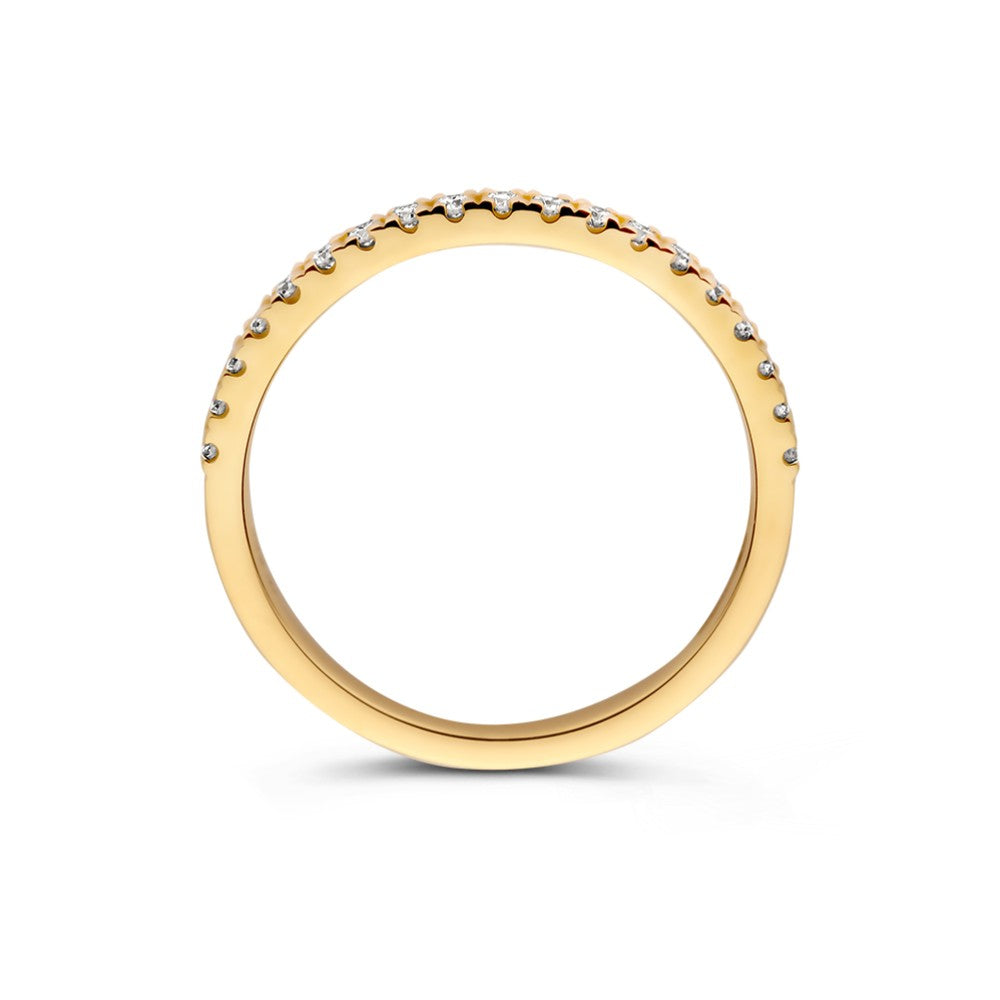 14krt geelgouden rijring met LG diamant | 19-0.23ct HSI