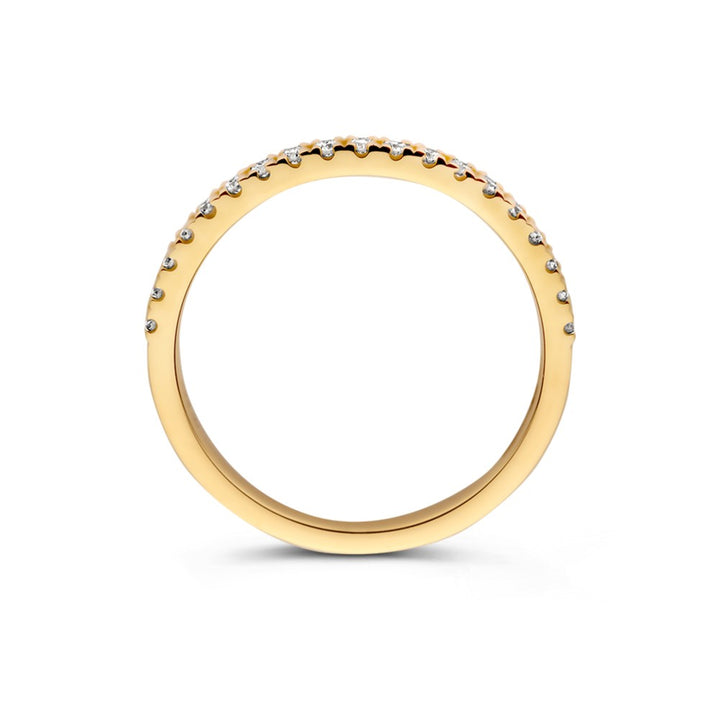 14krt geelgouden rijring met LG diamant | 19-0.23ct HSI