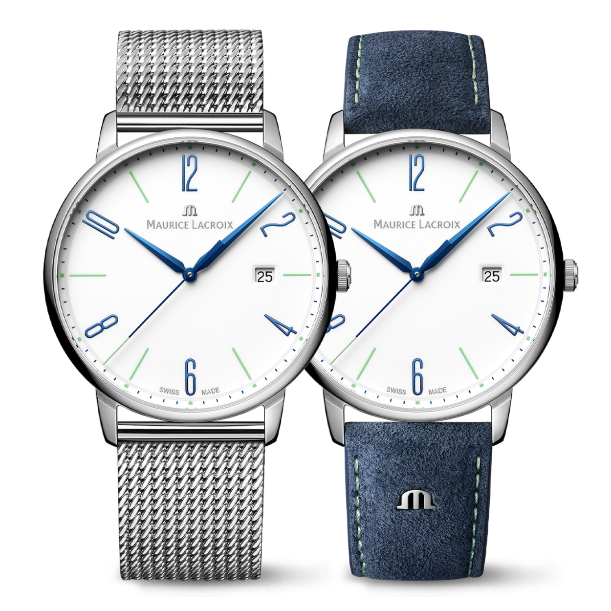 MAURICE LACROIX ELIROS 25TH ANNIVERSARY DATE 40MM SET EL1118-SS00E-120-C