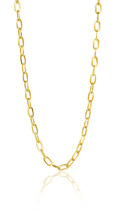 ZINZI Gold 14 karaat gouden collier met ovale schakels 2.2mm breed en lengte 43cm ZGC291