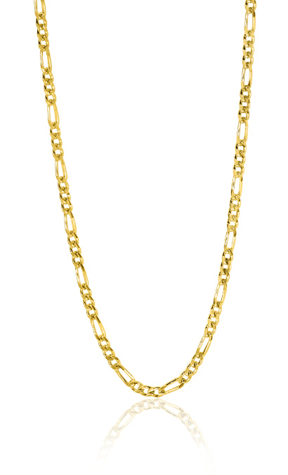 ZINZI Gold 14 karaat gouden figaro collier 1.5mm breed en lengte 43cm ZGC294