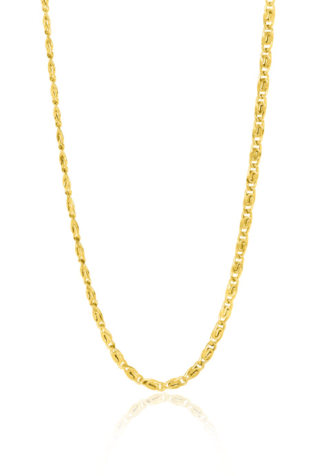 ZINZI Gold 14 karaat gouden fantasie schakel-collier 1.6mm breed en lengte 45cm ZGC295