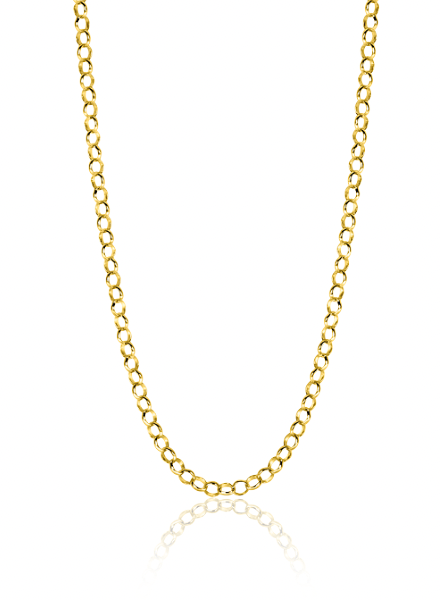 ZINZI Gold 14 krt gouden jasseron ketting 2.2mm breed 43-45cm ZGC441