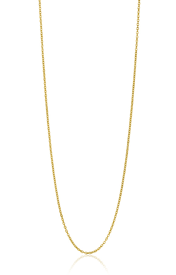 42cm ZINZI Gold 14 krt anker ketting 0.9mm breed. ideaal om je hanger aan te bevestigen ZGLA42-09